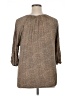 MICHAEL Michael Kors Brown 3/4 Sleeve Top Size 0X - photo 2