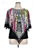 B.l.e.u. 100% Polyester Black Short Sleeve Blouse Size XL - photo 1