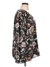 Ann Taylor LOFT Outlet 100% Polyester Floral Gray Long Sleeve Blouse Size XL - photo 4