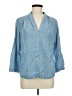 Mossimo 100% Lyocell Blue 3/4 Sleeve Button-Down Shirt Size M - photo 1