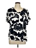 Ann Taylor LOFT 100% Polyester Black Short Sleeve Blouse Size L - photo 1