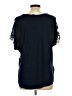 Ann Taylor LOFT 100% Polyester Black Short Sleeve Blouse Size L - photo 2