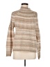Knox Rose Stripes Tan Turtleneck Sweater Size M - photo 1