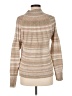Knox Rose Stripes Tan Turtleneck Sweater Size M - photo 2