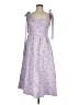 Flat White 100% Polyester Purple Cocktail Dress Size M - photo 1