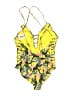 Jessica Simpson Print Yellow One Piece Swimsuit Size XL - photo 2