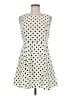 Freebird 100% Polyester Polka Dots Ivory White Cocktail Dress Size L - photo 1