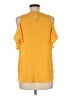 BCX 100% Polyester Yellow Short Sleeve Top Size M - photo 2