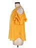 BCX 100% Polyester Yellow Short Sleeve Top Size M - photo 5