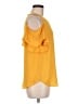 BCX 100% Polyester Yellow Short Sleeve Top Size M - photo 4