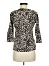 Rebecca Malone Animal Print Ivory 3/4 Sleeve Top Size M - photo 2