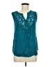 Daniel Rainn Teal Sleeveless Blouse Size M - photo 1