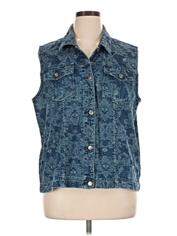Coldwater Creek Denim Vest (view 1)