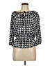 Ronnie Salloway Houndstooth Black 3/4 Sleeve Blouse Size L - photo 1