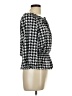 Ronnie Salloway Houndstooth Black 3/4 Sleeve Blouse Size L - photo 4