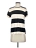 Fossil Stripes Ivory Short Sleeve Top Size S - photo 1