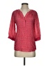 Ellie Kai 100% Silk Red 3/4 Sleeve Silk Top Size 0 - photo 1