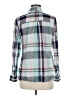 Old Navy Plaid Teal Long Sleeve Button-Down Shirt Size M - photo 2
