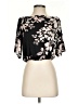 Veronica M. Black Short Sleeve Blouse Size XS - photo 1