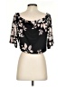 Veronica M. Black Short Sleeve Blouse Size XS - photo 2
