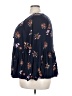 dip 100% Viscose Blue 3/4 Sleeve Blouse Size 3X - photo 5