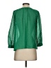 J.Crew Green 3/4 Sleeve Silk Top Size 00 - photo 2