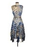 Robbie Bee 100% Polyester Paisley Blue Cocktail Dress Size 12 - photo 2