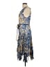 Robbie Bee 100% Polyester Paisley Blue Cocktail Dress Size 12 - photo 5