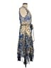 Robbie Bee 100% Polyester Paisley Blue Cocktail Dress Size 12 - photo 4