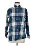 Old Navy 100% Cotton Plaid Blue Long Sleeve Button-Down Shirt Size M - photo 1