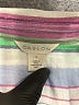 Caslon 100% Cotton Stripes White Short Sleeve Blouse Size L - photo 4
