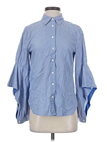BCBGMAXAZRIA 3/4 Sleeve Button-Down Shirt (view 1)