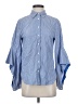 BCBGMAXAZRIA 100% Cotton Blue 3/4 Sleeve Button-Down Shirt Size S - photo 1