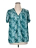 41Hawthorn 100% Polyester Teal Short Sleeve Blouse Size 1X - photo 1