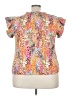Oddi 100% Rayon Pink Short Sleeve Blouse Size 3X - photo 2