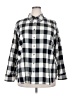 Talbots 100% Cotton Checkered-gingham Gray Long Sleeve Button-Down Shirt Size 2X - photo 1