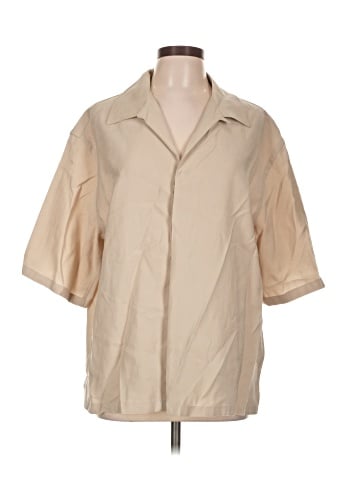 Zara 3/4 Sleeve Button-Down Shirt (view 1)