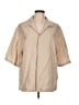 Zara Tan 3/4 Sleeve Button-Down Shirt Size L - photo 1