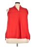 14th & Union Red Sleeveless Blouse Size 2X - photo 1