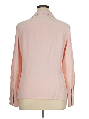 Caslon Long Sleeve Silk Top (view 2)