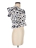 Zara Ivory Short Sleeve Blouse Size L - photo 4