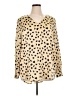 The Limited Polka Dots Gold Long Sleeve Blouse Size 1X - photo 1