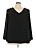 DR2 100% Polyester Black 3/4 Sleeve Blouse Size XXL (estimated) - photo 1