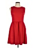 Everly Solid Red Casual Dress Size L - photo 1