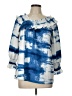 Alberto Makali Blue 3/4 Sleeve Blouse Size L - photo 1
