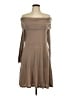Maurices Solid Brown Tan Casual Dress Size L - photo 1