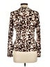 Tahari Animal Print Brown Long Sleeve Blouse Size L - photo 2