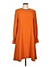L.K. Bennett 100% Polyester Solid Orange Casual Dress Size 10 - photo 1