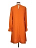 L.K. Bennett 100% Polyester Solid Orange Casual Dress Size 10 - photo 2