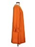 L.K. Bennett 100% Polyester Solid Orange Casual Dress Size 10 - photo 4